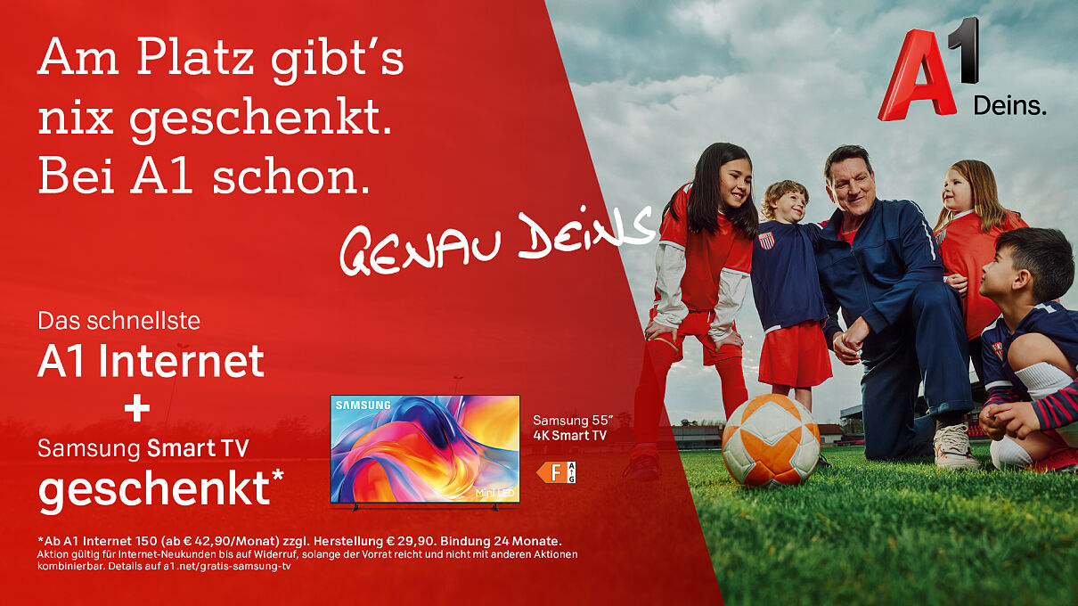 Sujet aus der aktuellen A1 Werbung