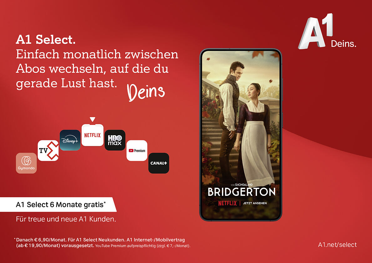 Sujet aus der aktuellen A1 Werbekampagne