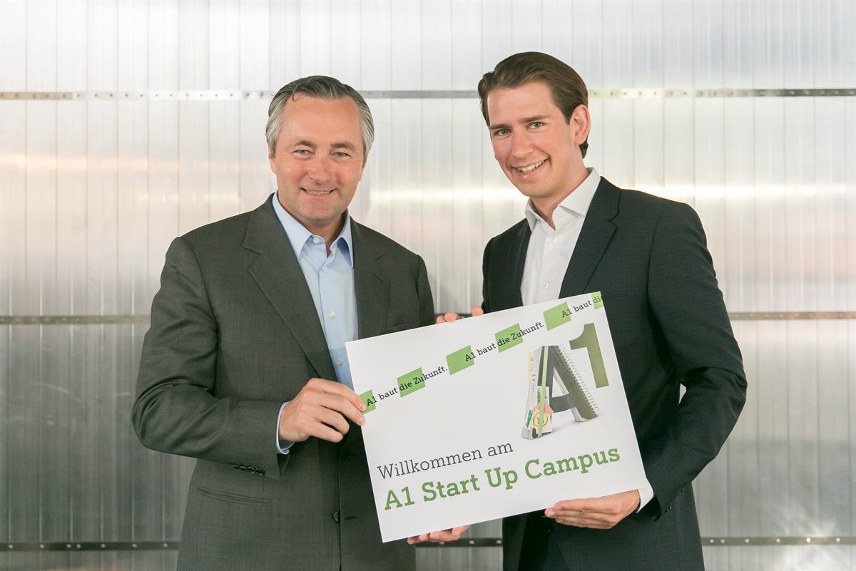 A1 CEO Hannes Ametsreiter und Außenminister Sebastian Kurz
