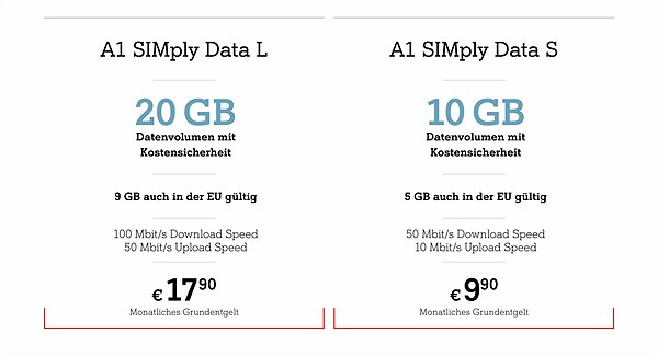 Neue A1 SIMply Tarife ohne Bindung sind verfügbar | A1.net Newsroom