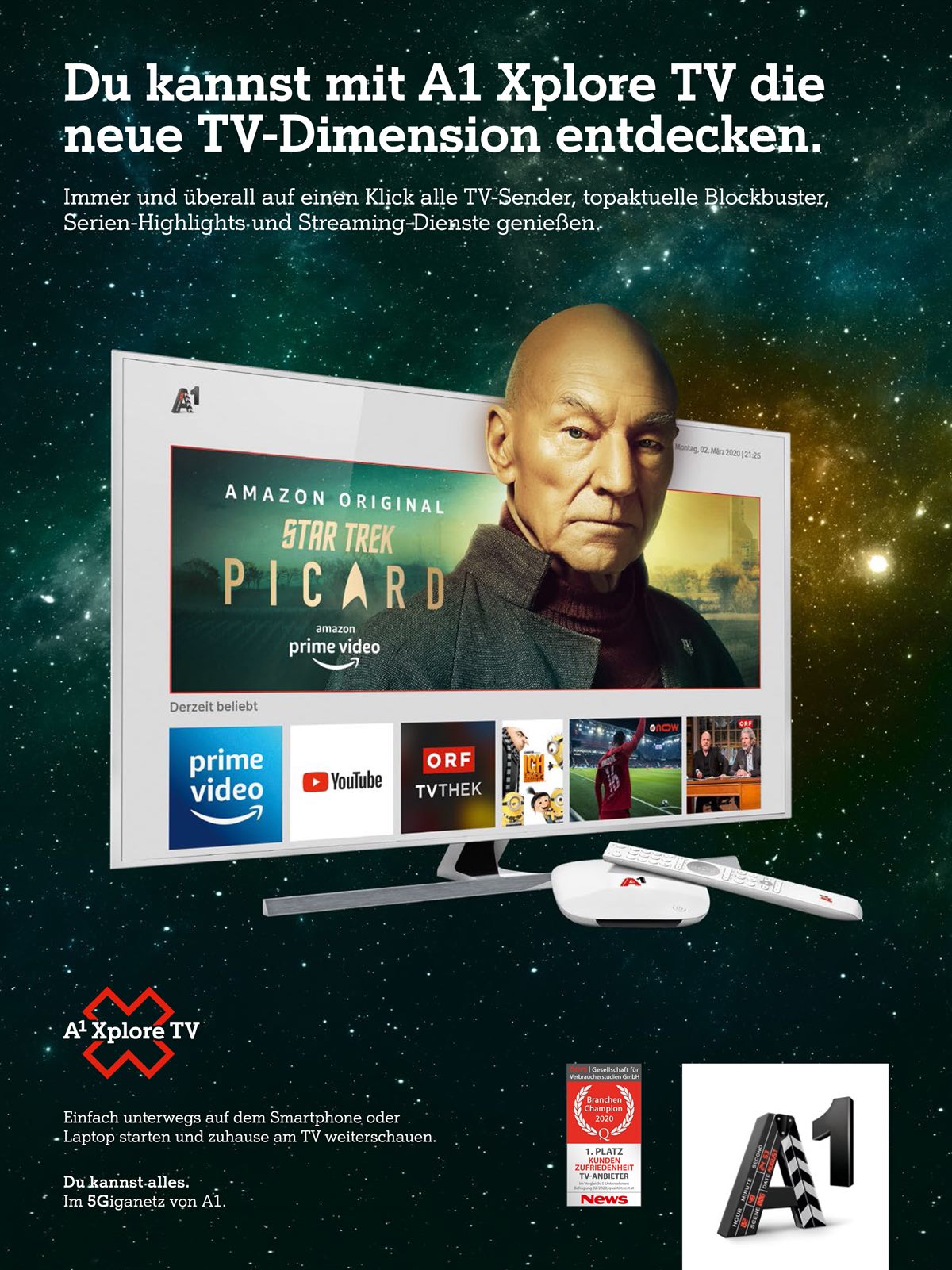 Sujet der neuen A1 Xplore TV Werbekampagne