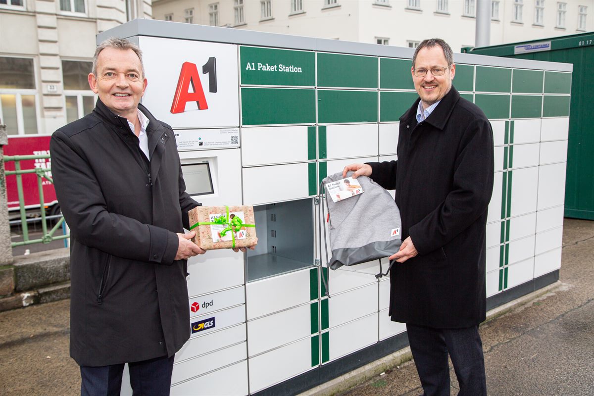 Kostenlos bis Ende März 2021: A1 Paket Stationen ermöglichen österreichischem Handel kontaktlose Warenübergabe
