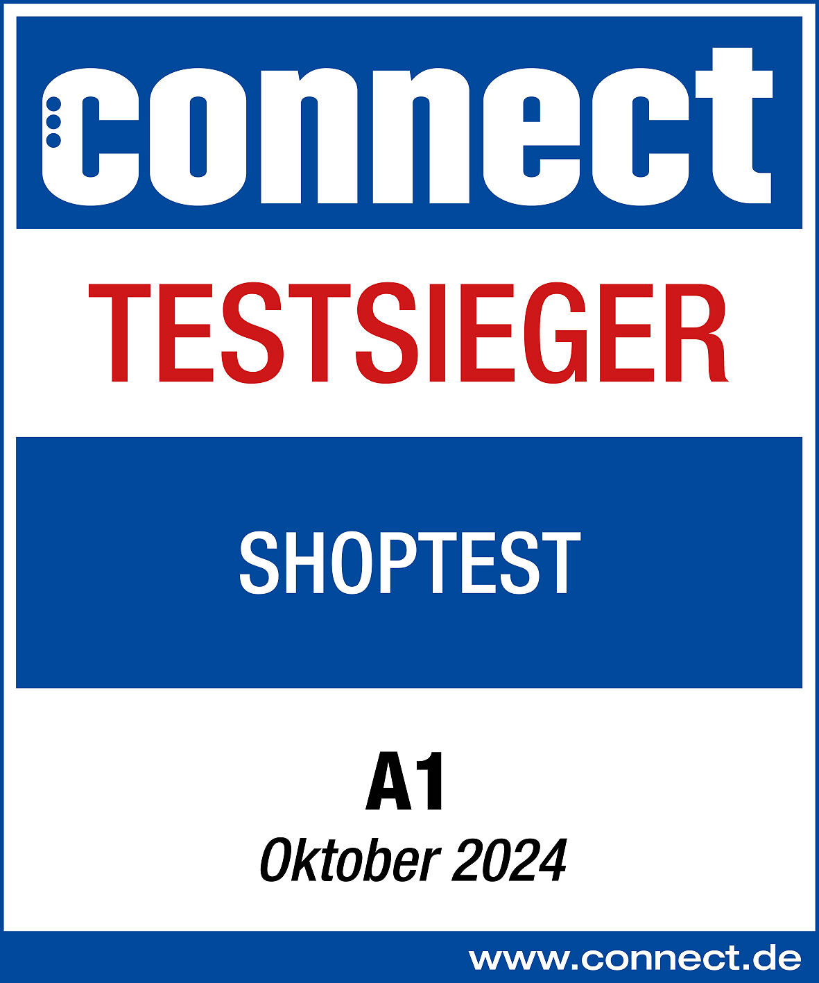 connect Siegel Shoptest2024_A1_Testsieger